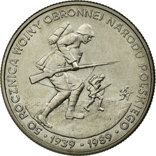 Münze, Polen, 50th Anniversary - Beginning of WWII, 500 Zlotych, 1989, Warsaw