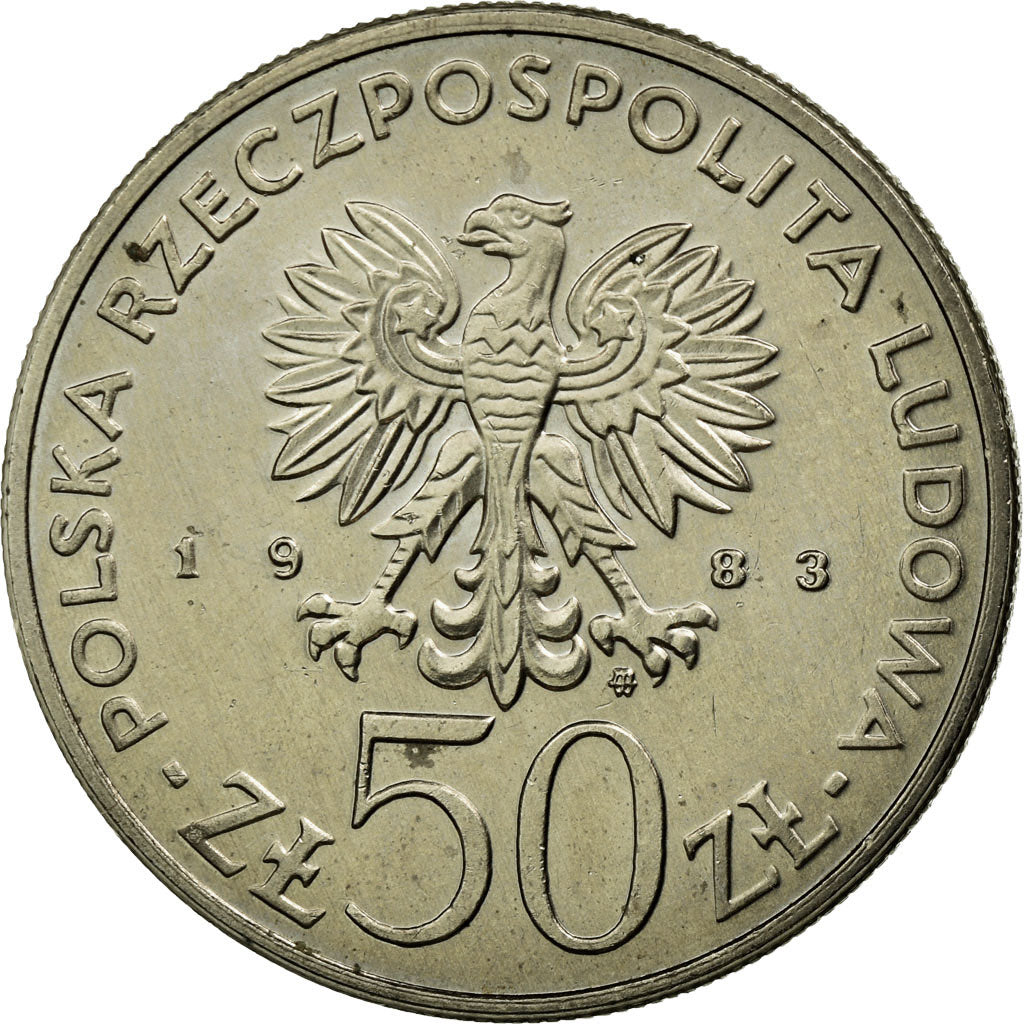Moneda, Polonia, 50 Zlotych, 1983, Warsaw, MBC+, Cobre - níquel, KM:146