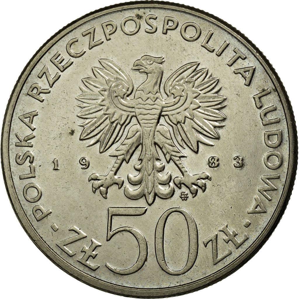 Münze, Polen, 50 Zlotych, 1983, Warsaw, SS, Copper-nickel, KM:146