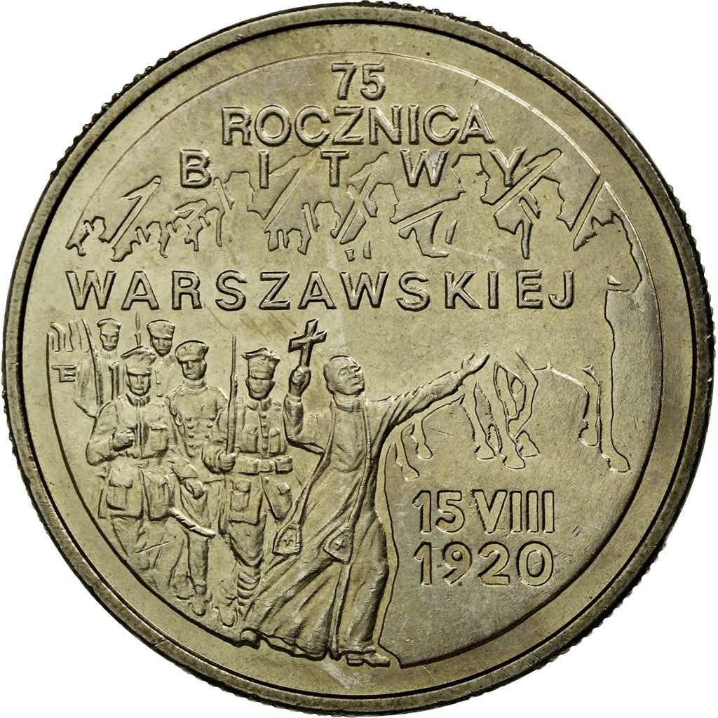 Coin, Poland, 75th Anniversary - Battle of Warsaw, 2 Zlote, 1995, Warsaw