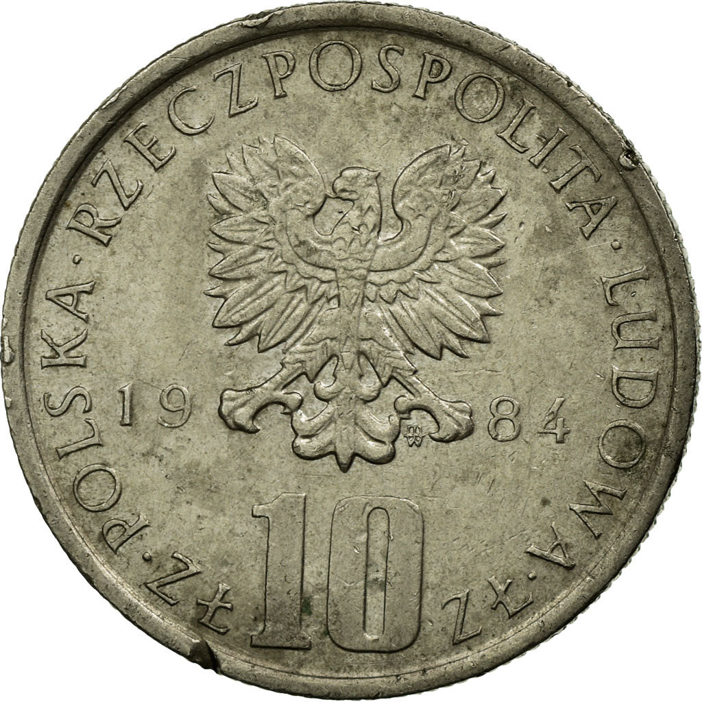 Munten, Polen, 10 Zlotych, 1984, Warsaw, FR+, Copper-nickel, KM:73
