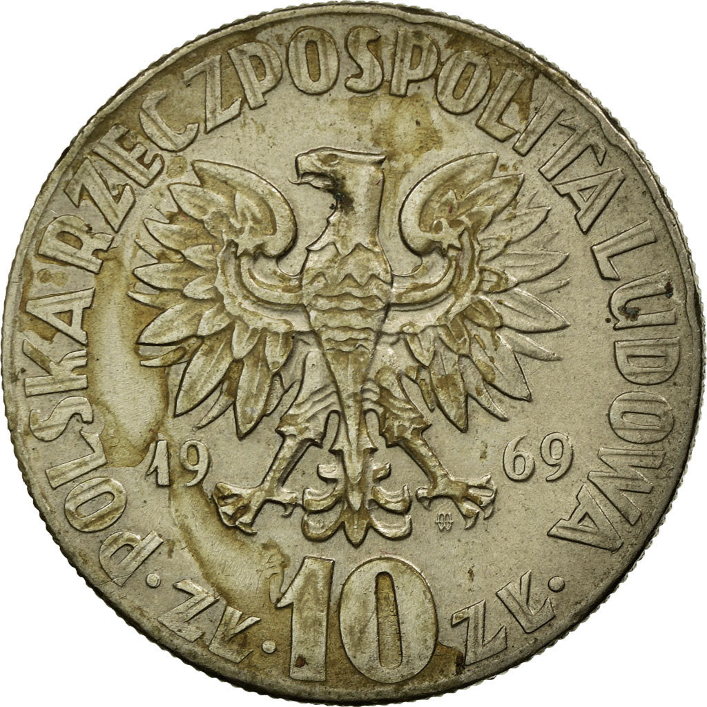 Monnaie, Pologne, 10 Zlotych, 1969, Warsaw, TTB, Copper-nickel, KM:51a