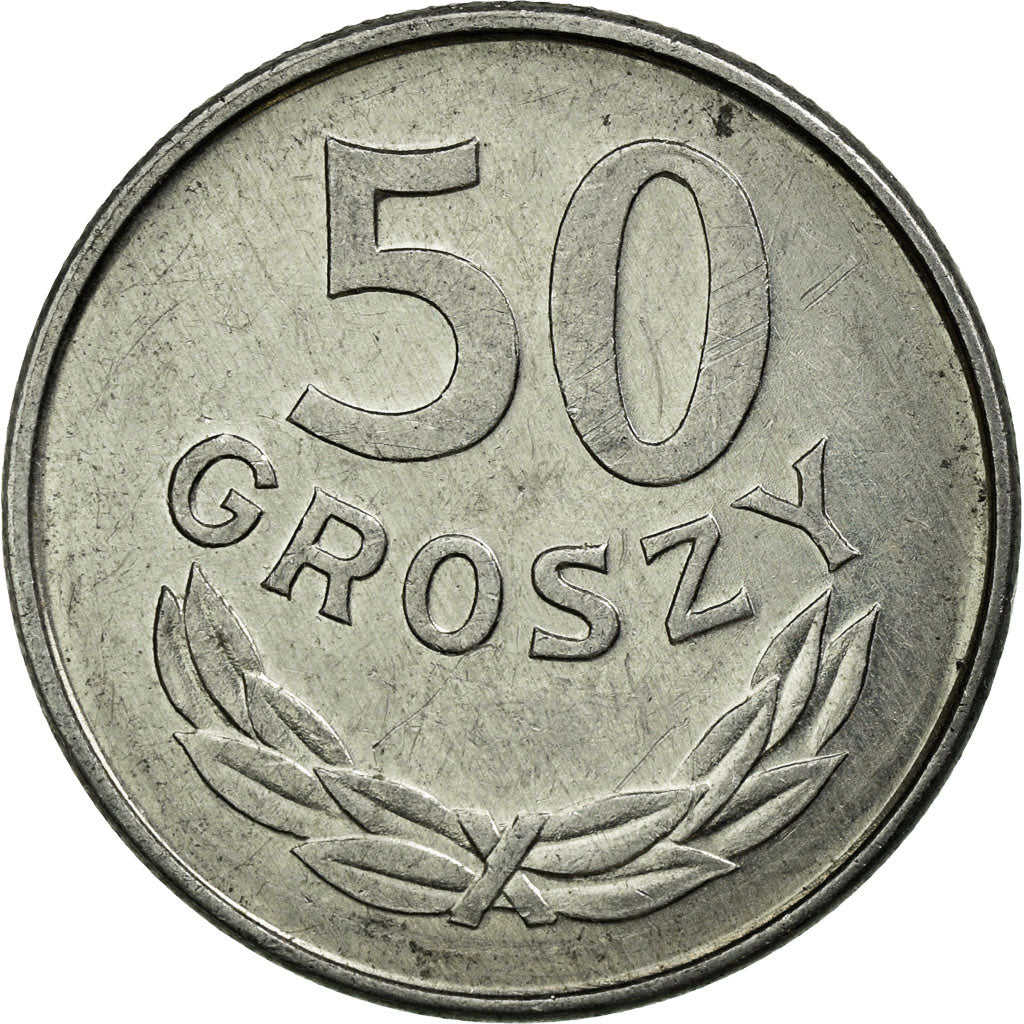 Coin, Poland, 50 Groszy, 1987, Warsaw, EF(40-45), Aluminum, KM:48.2
