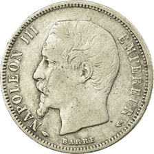 Moneda, Francia, Napoleon III, Napoléon III, 50 Centimes, 1856, Paris, BC+
