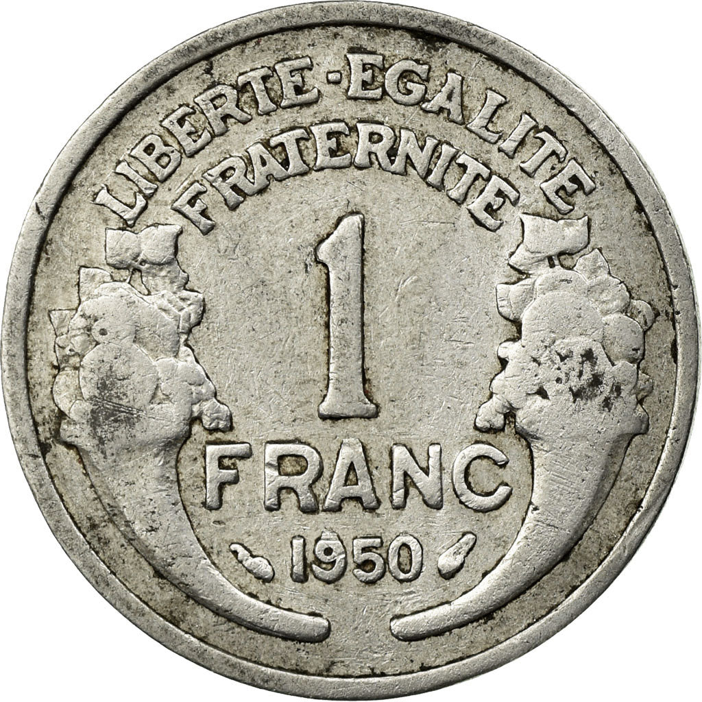 Coin, France, Morlon, Franc, 1950, VF(30-35), Aluminum, KM:885a.1, Gadoury:473b