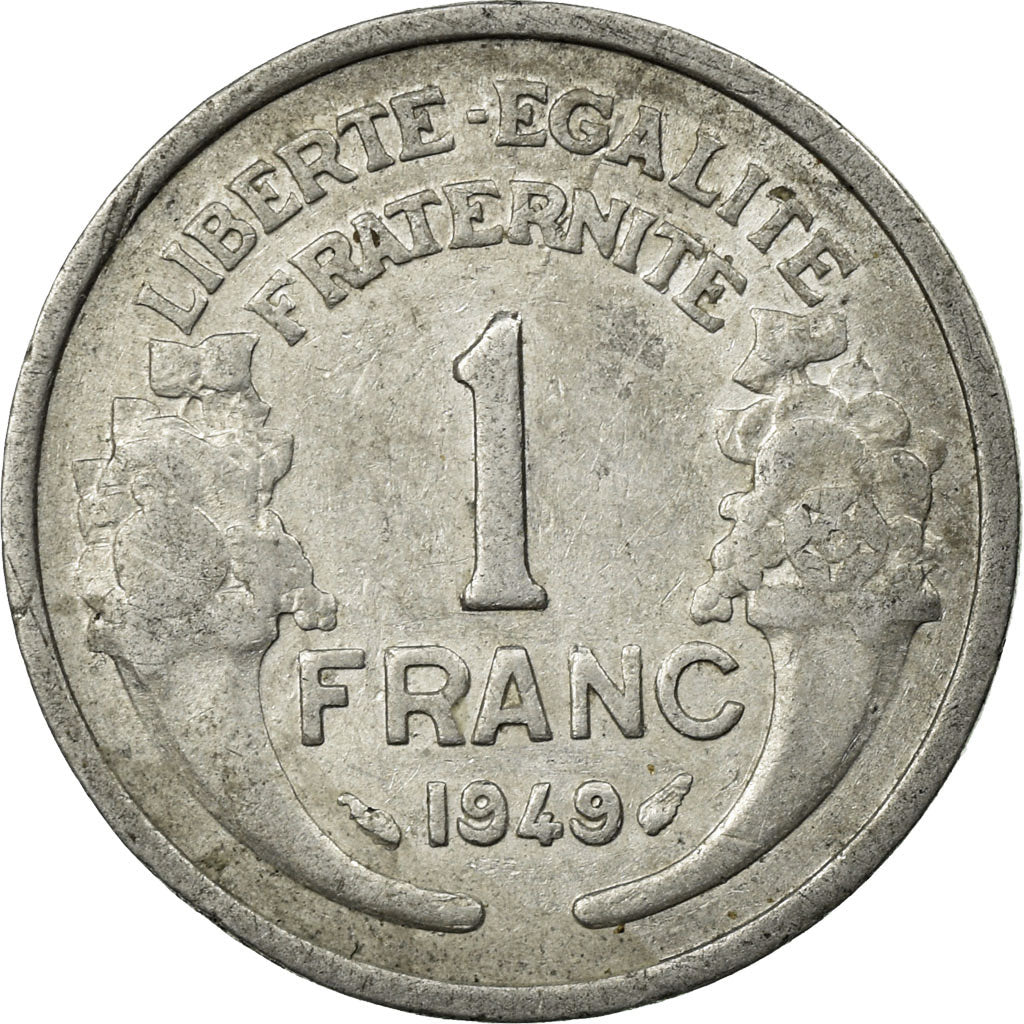 Coin, France, Morlon, Franc, 1949, VF(30-35), Aluminum, KM:885a.1, Gadoury:473b