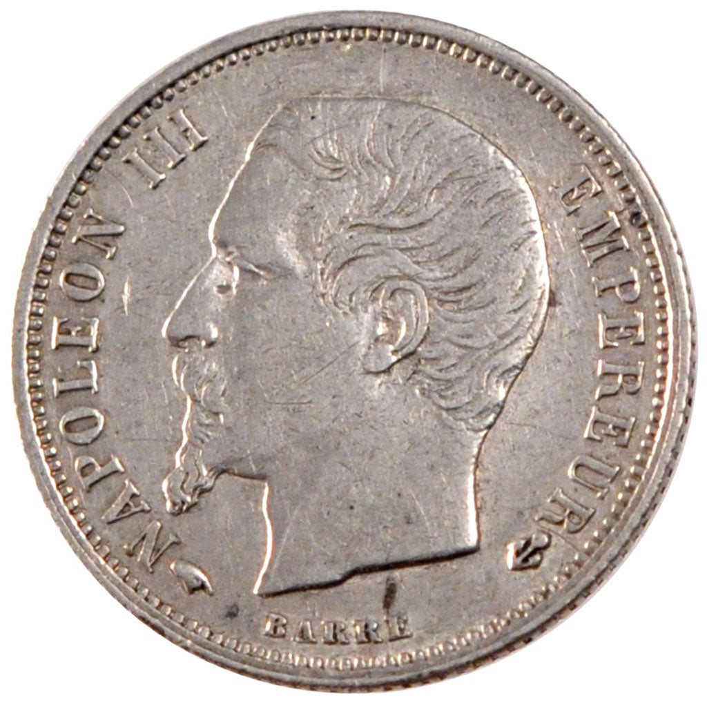 Francia, 50 Centimes, 1857, Paris, BB, Argento, Gadoury:414