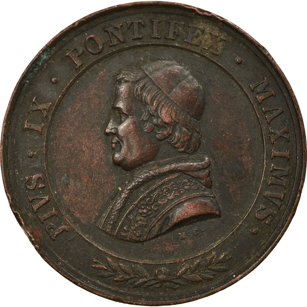 Vatican, Medal, Pie IX, Causa Nostrae Laetitiae, Religions & beliefs, AU(50-53)