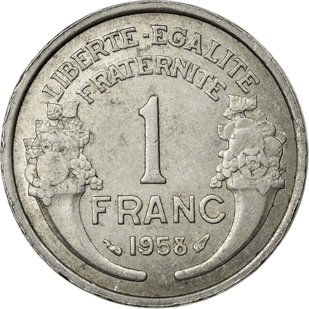 Coin, France, Morlon, Franc, 1958, EF(40-45), Aluminum, KM:885a.1, Gadoury:473b