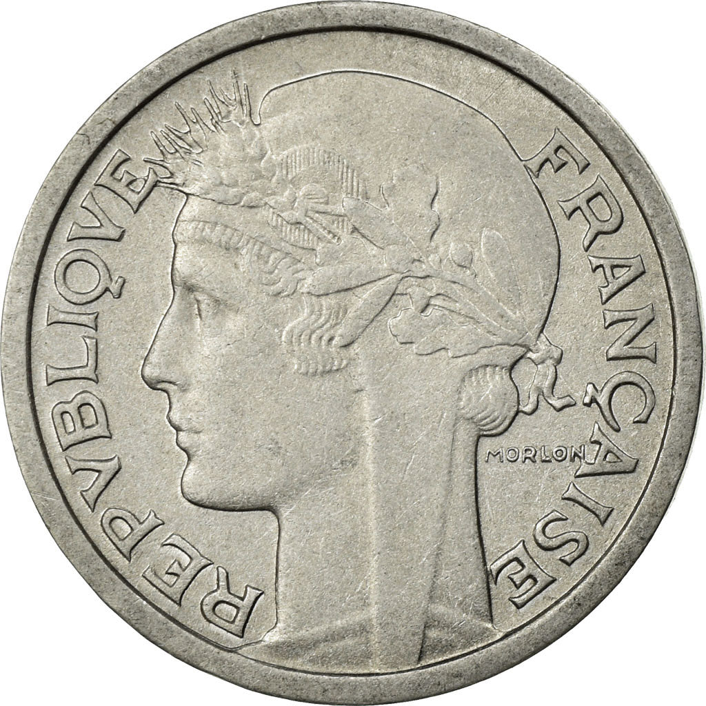 Moneda, Francia, Morlon, Franc, 1959, MBC, Aluminio, KM:885a.1, Gadoury:473c