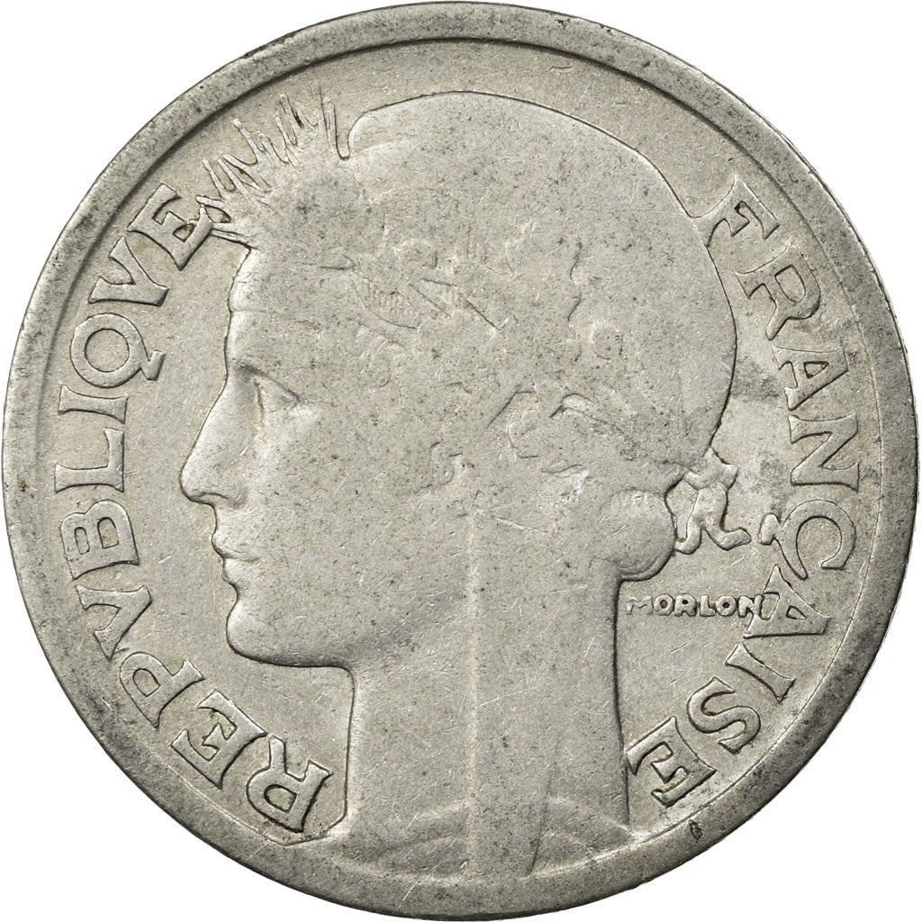 Munten, Frankrijk, Morlon, 2 Francs, 1941, FR+, Aluminium, KM:886a.1