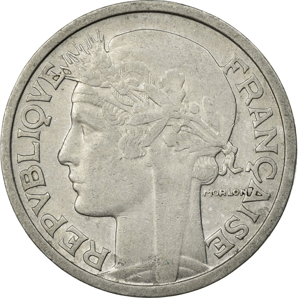 Coin, France, Morlon, 2 Francs, 1948, EF(40-45), Aluminum, KM:886a.1