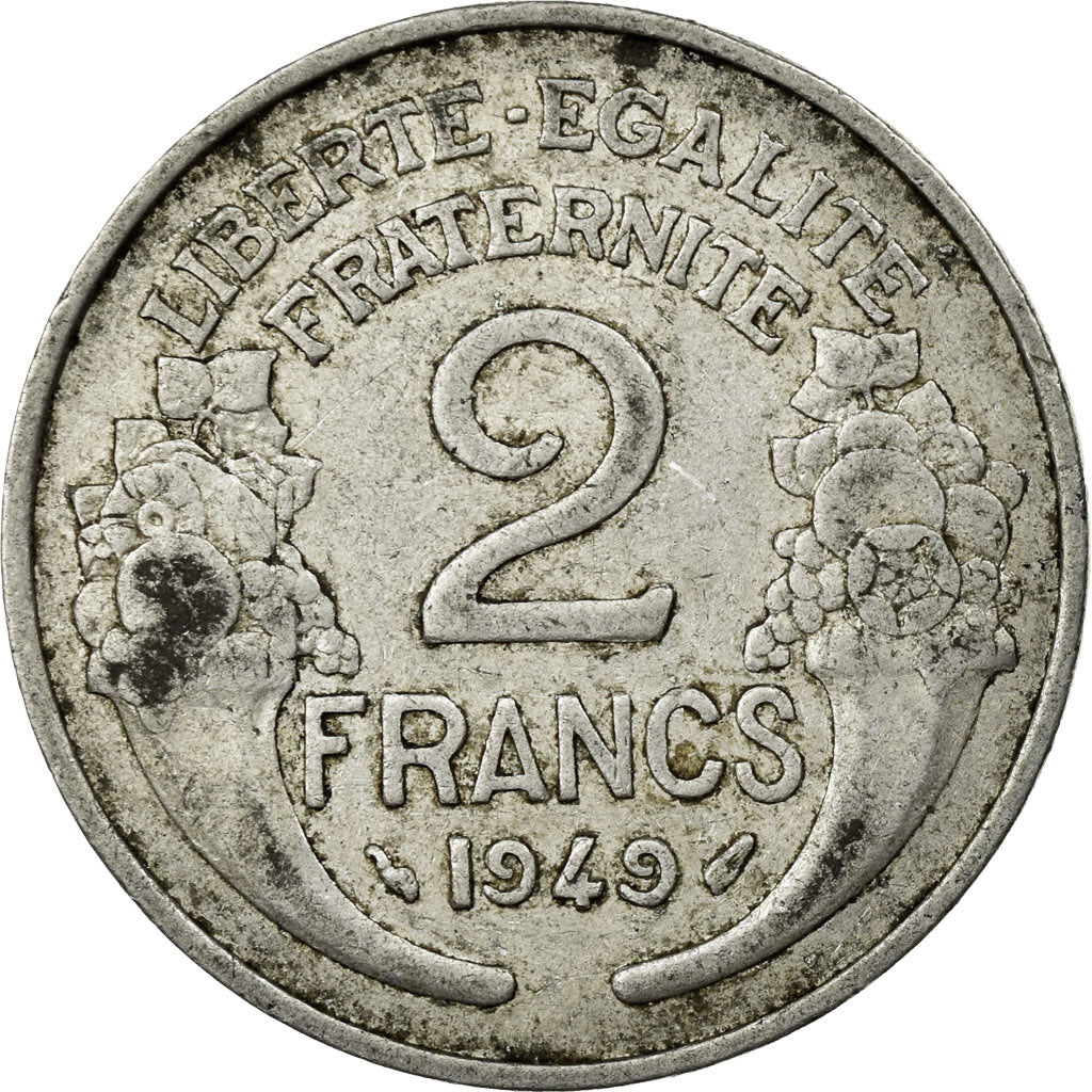 Coin, France, Morlon, 2 Francs, 1949, VF(20-25), Aluminum, KM:886a.1