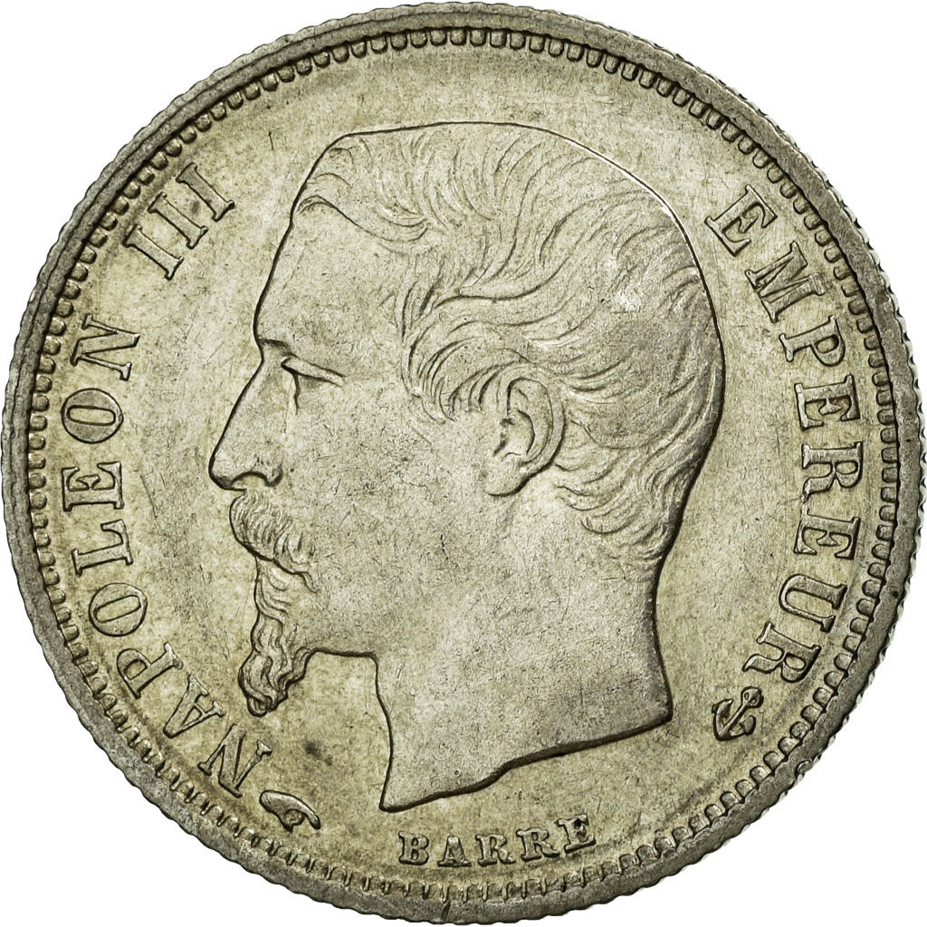 Moneta, Francja, Napoleon III, Napoléon III, 50 Centimes, 1858, Paris