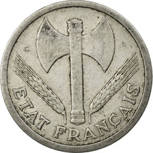 Coin, France, Bazor, 2 Francs, 1944, Castelsarrasin, EF(40-45), Aluminum
