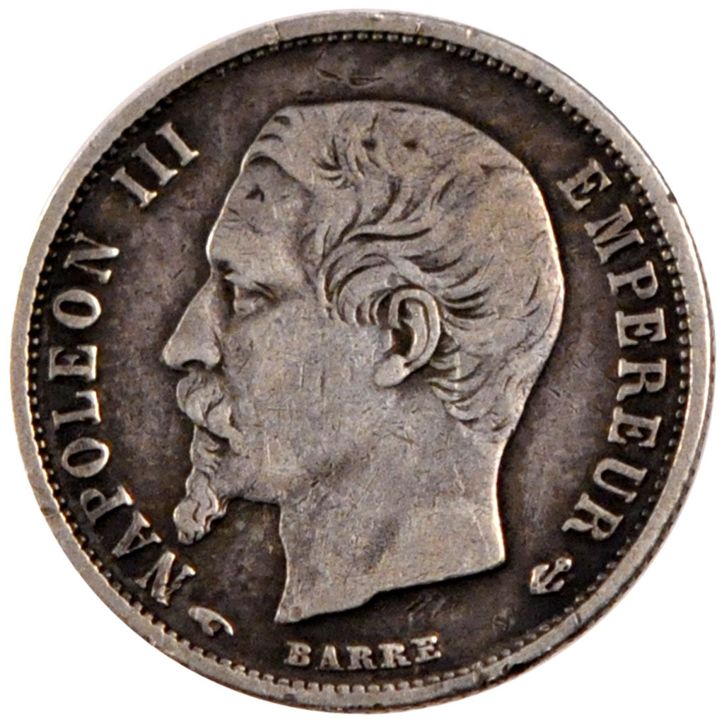 Second Empire, 50 Centimes Napoléon III tête nue