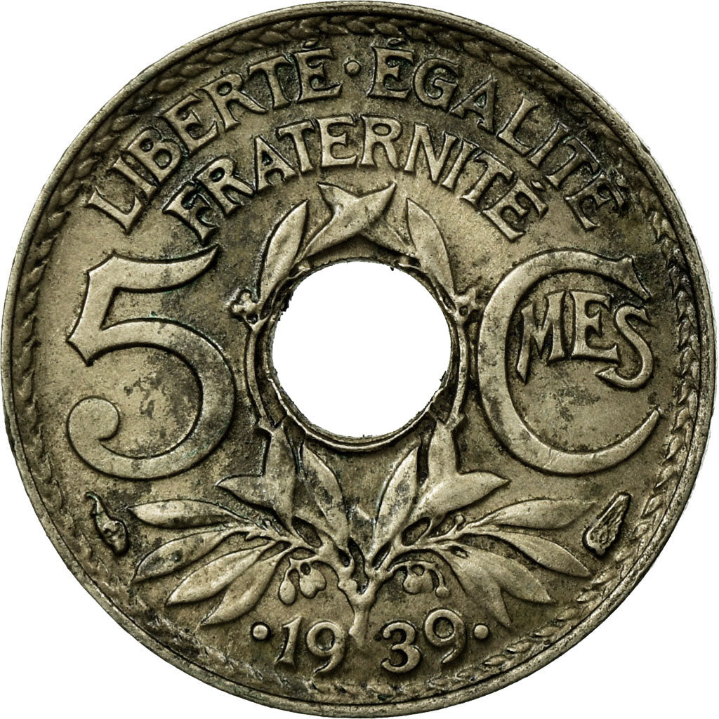 Coin, France, Lindauer, 5 Centimes, 1939, EF(40-45), Nickel-Bronze, KM:875a