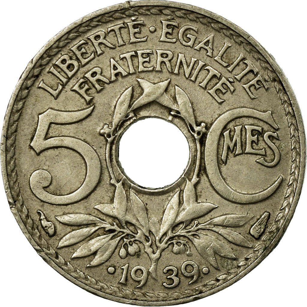 Coin, France, Lindauer, 5 Centimes, 1939, VF(30-35), Nickel-Bronze, KM:875a