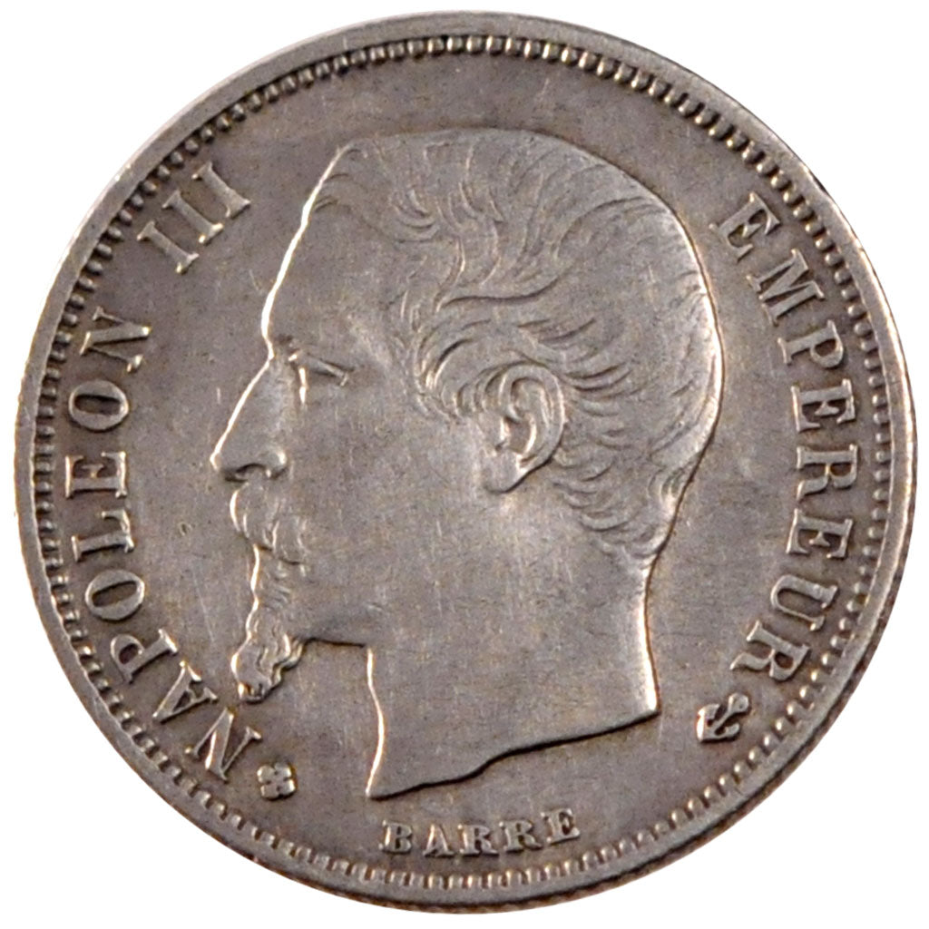 Second Empire, 50 Centimes Napoléon III tête nue