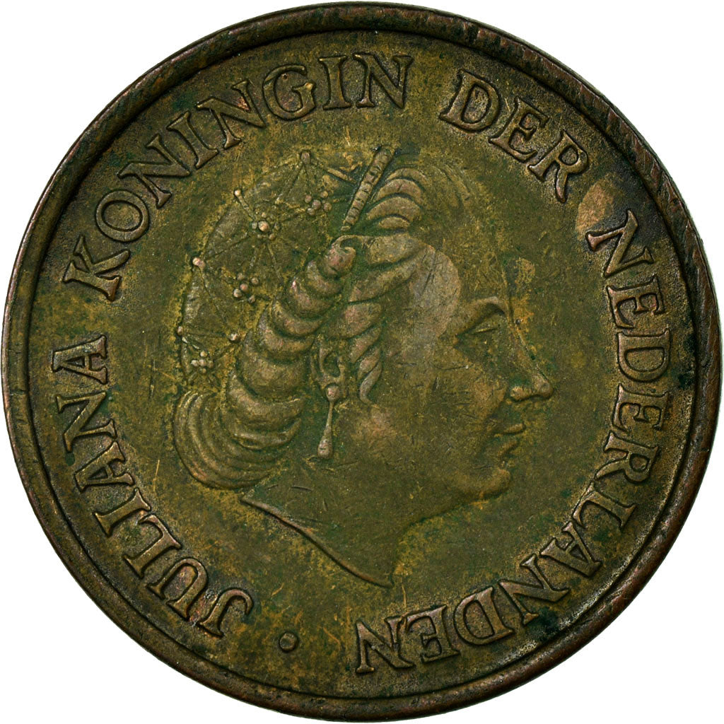 Coin, Netherlands, Juliana, 5 Cents, 1965, VF(30-35), Bronze, KM:181