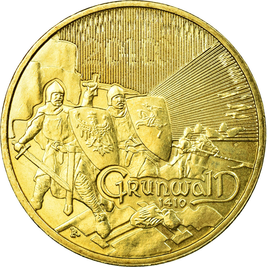 Coin, Poland, Battles of Grunwald and Kluszyn, 2 Zlote, 2010, Warsaw, AU(55-58)