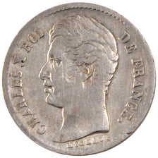 FRANCE, Charles X, 1/4 Franc, 1830, Paris, KM #722.1, EF(40-45), Silver,...