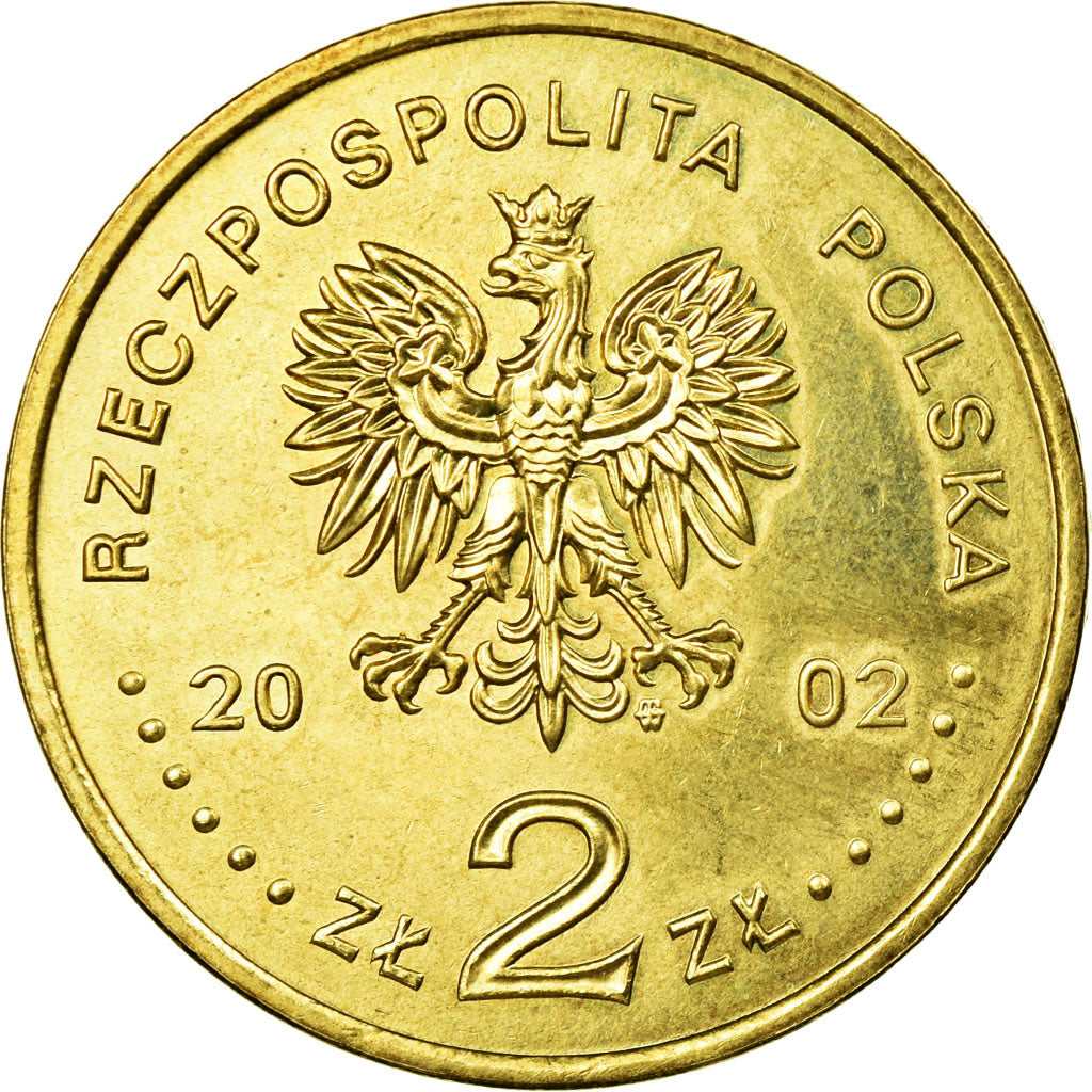 Coin, Poland, Gen. Wladyslaw Anders, 2 Zlote, 2002, Warsaw, EF(40-45), Brass