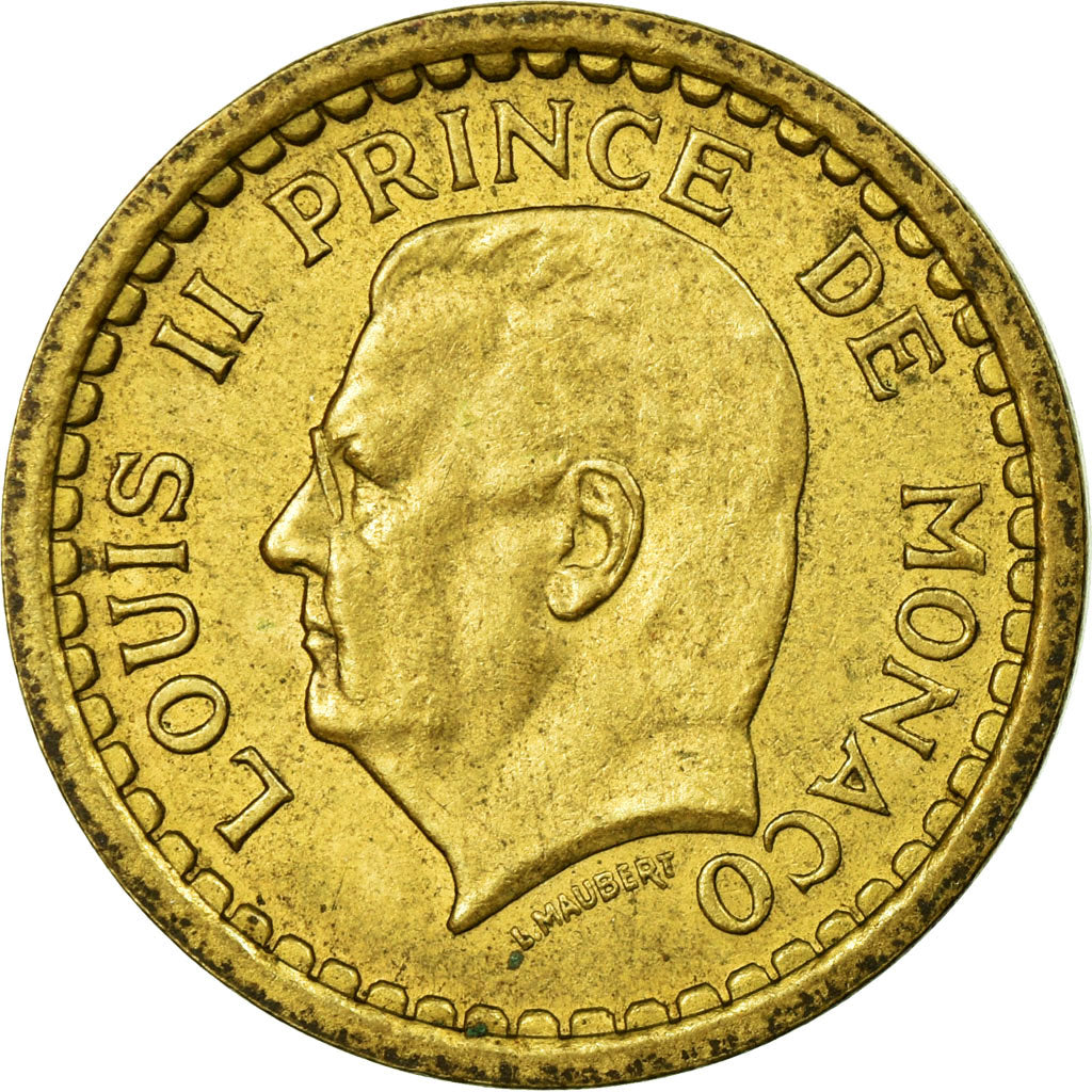 Coin, Monaco, Franc, Undated (1943), EF(40-45), Cupro-Aluminium, Gadoury:MC 132