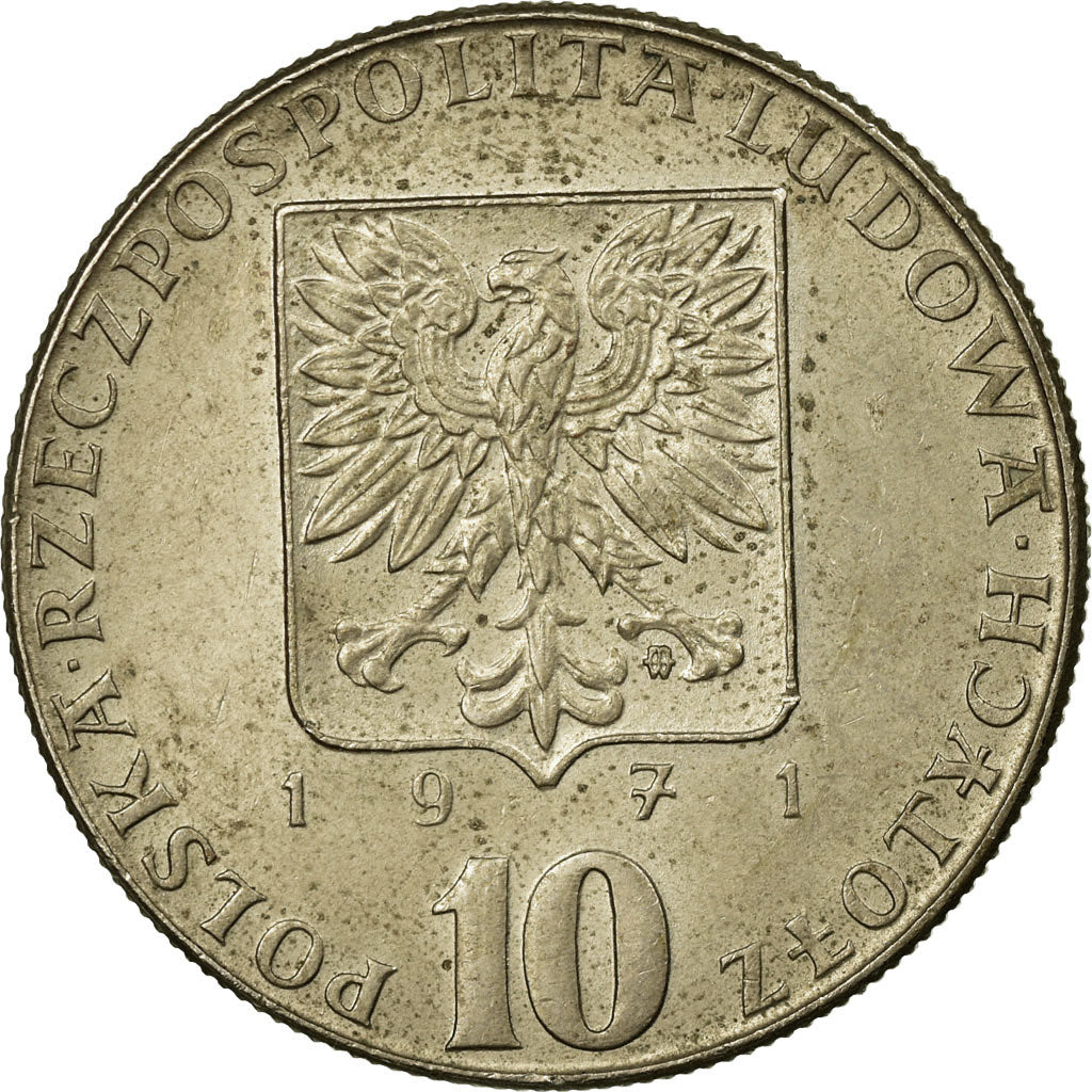 Coin, Poland, F.A.O., 10 Zlotych, 1971, Warsaw, EF(40-45), Copper-nickel, KM:63