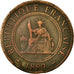 Coin, FRENCH INDO-CHINA, Cent, 1889, Paris, VF(20-25), Bronze, KM:1