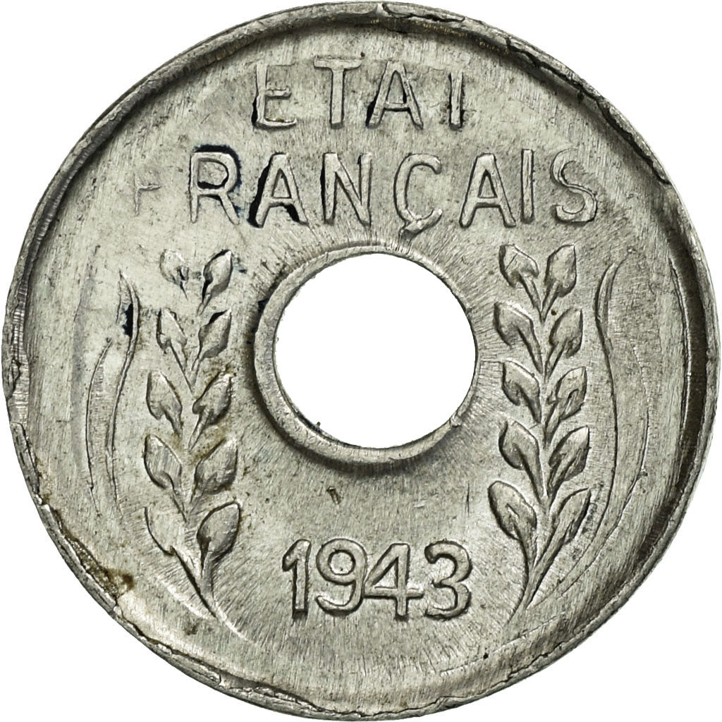 Coin, FRENCH INDO-CHINA, Cent, 1943, EF(40-45), Aluminum, KM:26