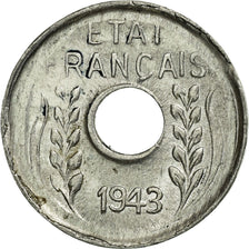 Coin, FRENCH INDO-CHINA, Cent, 1943, EF(40-45), Aluminum, KM:26