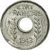 Coin, FRENCH INDO-CHINA, Cent, 1943, EF(40-45), Aluminum, KM:26