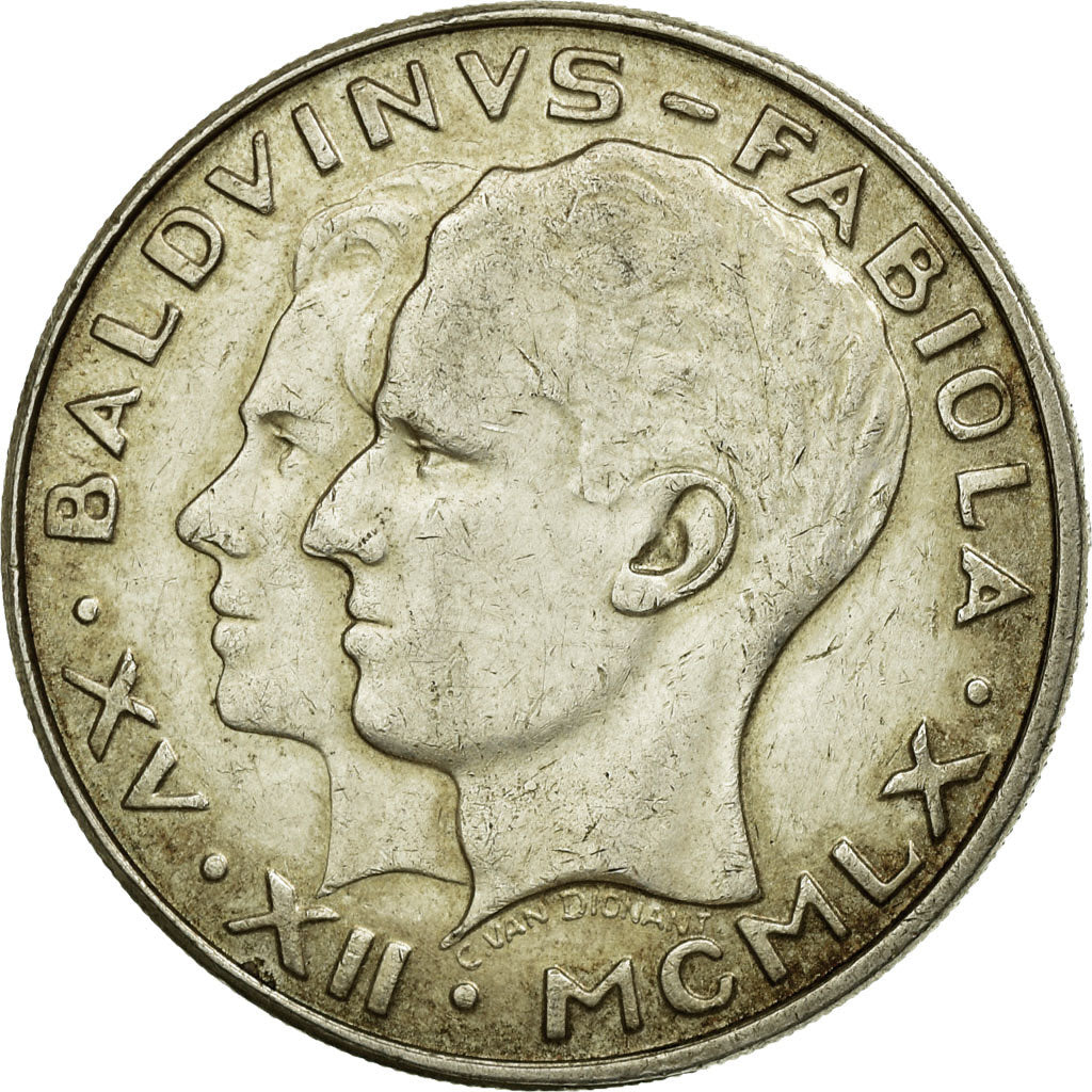 Coin, Belgium, 50 Francs, 50 Frank, 1960, EF(40-45), Silver, KM:152.1