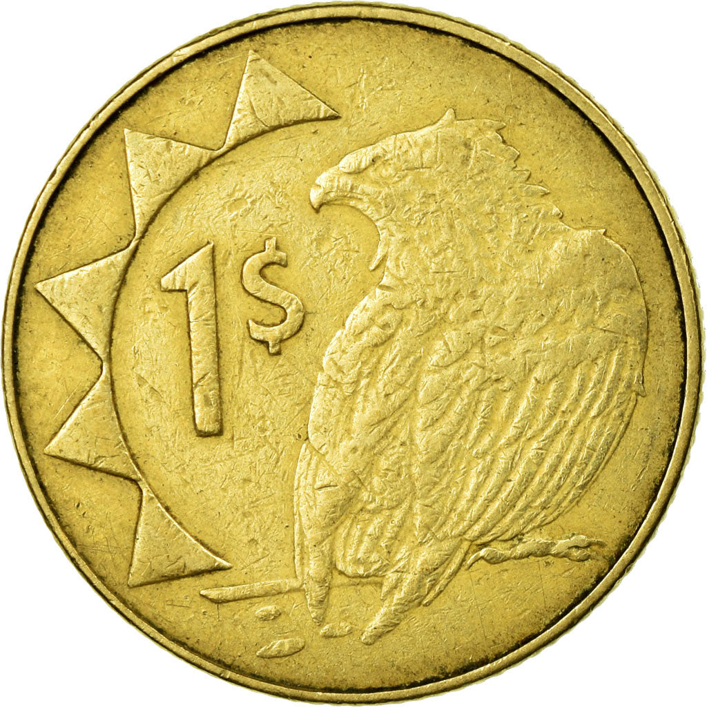 Moeda, Namíbia, Dollar, 2010, Vantaa, VF(30-35), Latão, KM:4