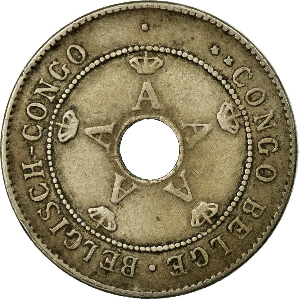 Coin, Belgian Congo, 10 Centimes, 1911, Heaton, VF(20-25), Copper-nickel, KM:18