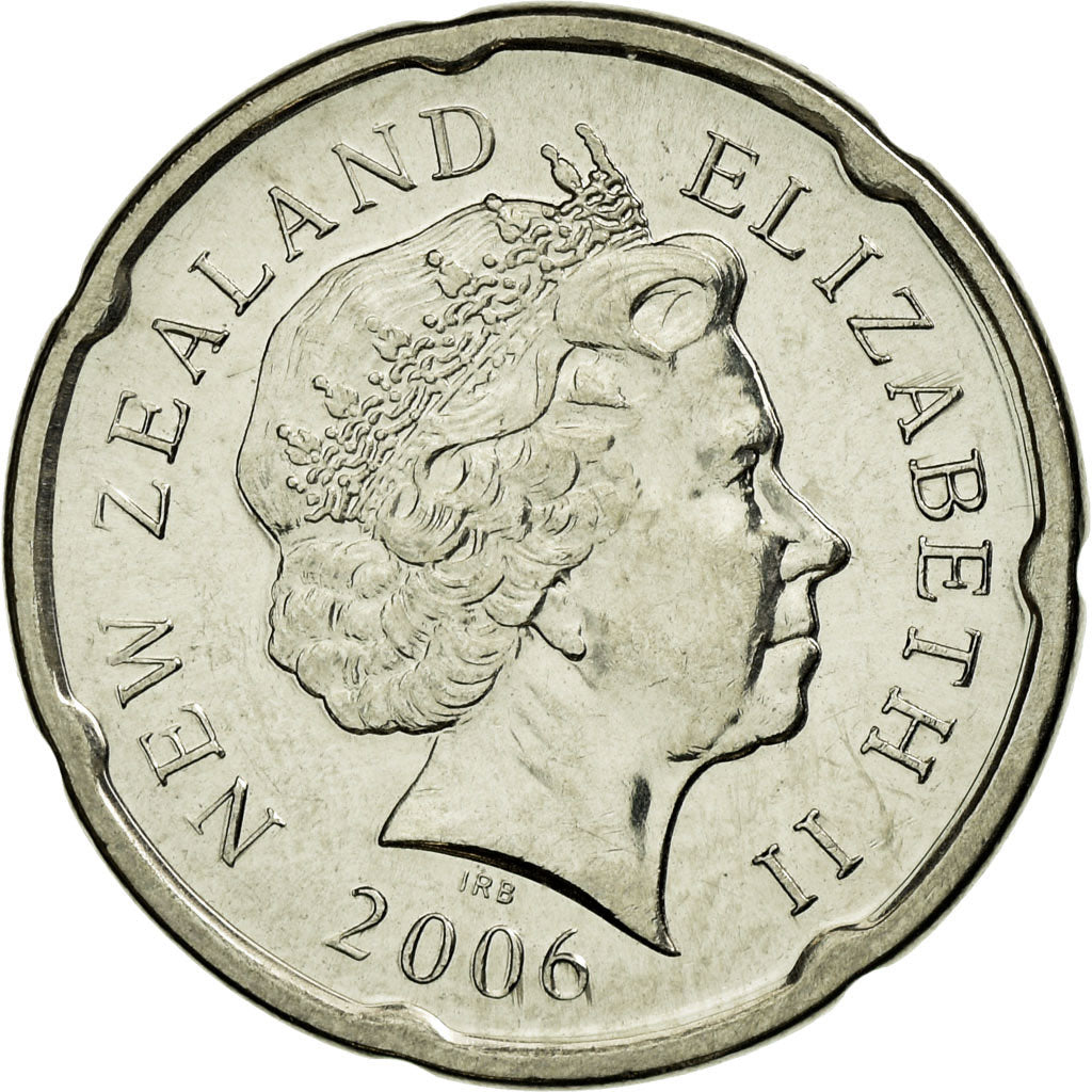Moneta, Nuova Zelanda, Elizabeth II, 20 Cents, 2006, SPL-, Acciaio placcato