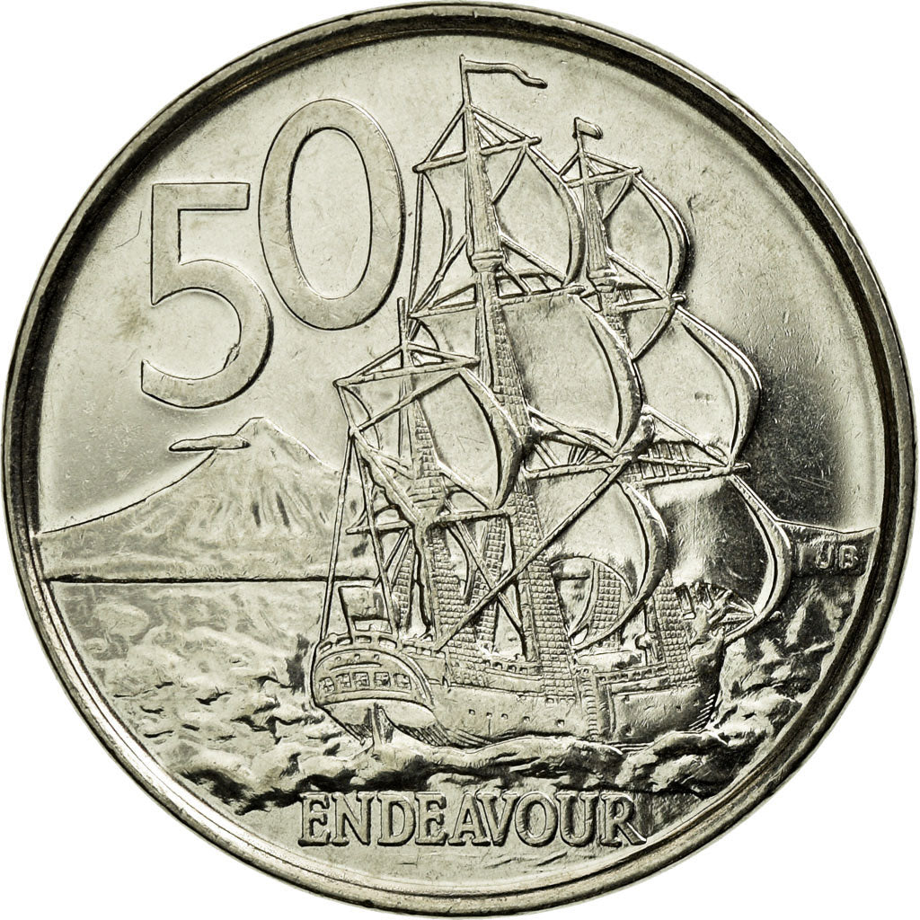 Monnaie, Nouvelle-Zélande, Elizabeth II, 50 Cents, 2006, SUP, Nickel plated