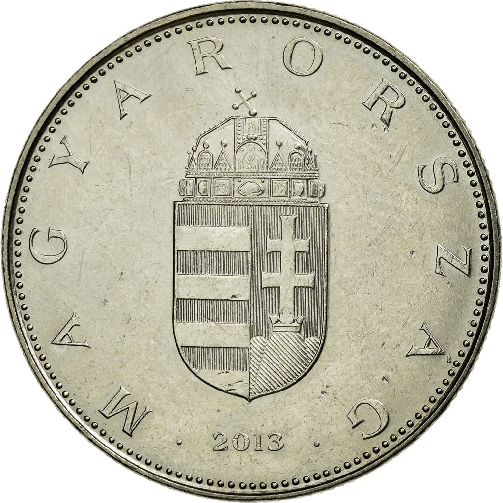 Coin, Hungary, 10 Forint, 2013, Budapest, EF(40-45), Copper-nickel, KM:848