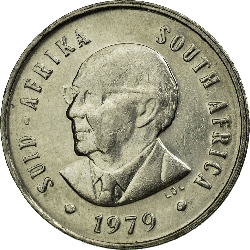Coin, South Africa, 5 Cents, 1979, AU(55-58), Nickel, KM:100