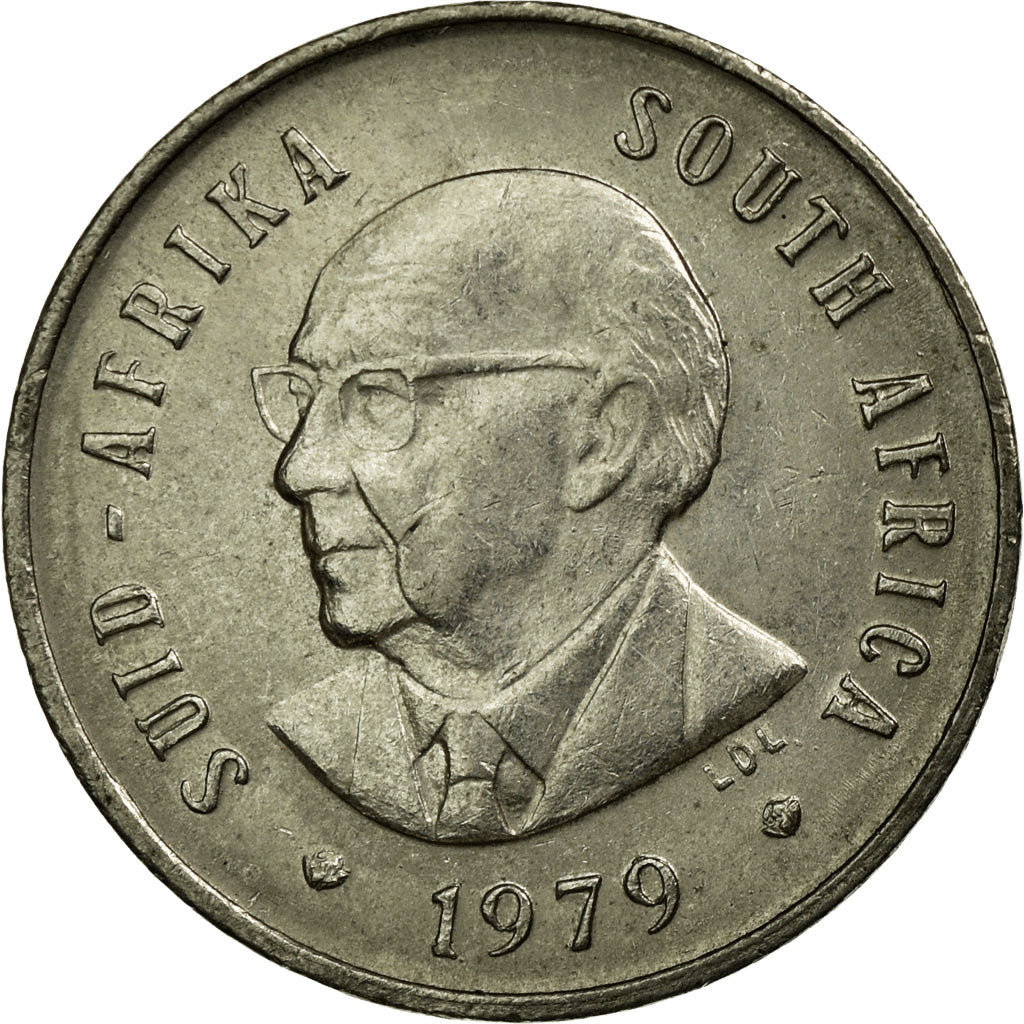 Coin, South Africa, 5 Cents, 1979, VF(30-35), Nickel, KM:100