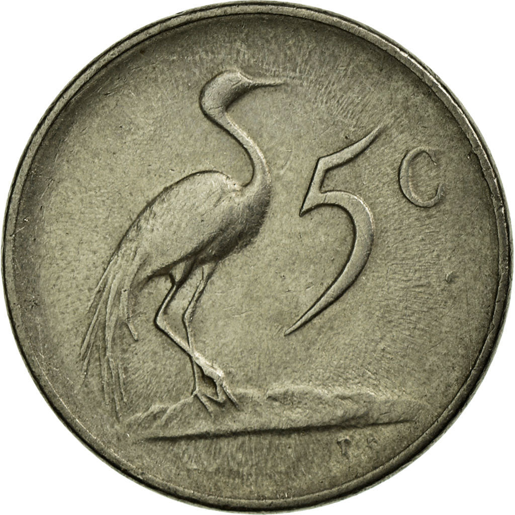 Coin, South Africa, 5 Cents, 1976, EF(40-45), Nickel, KM:93