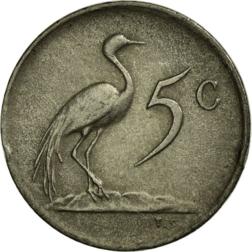 Coin, South Africa, 5 Cents, 1976, VF(30-35), Nickel, KM:93