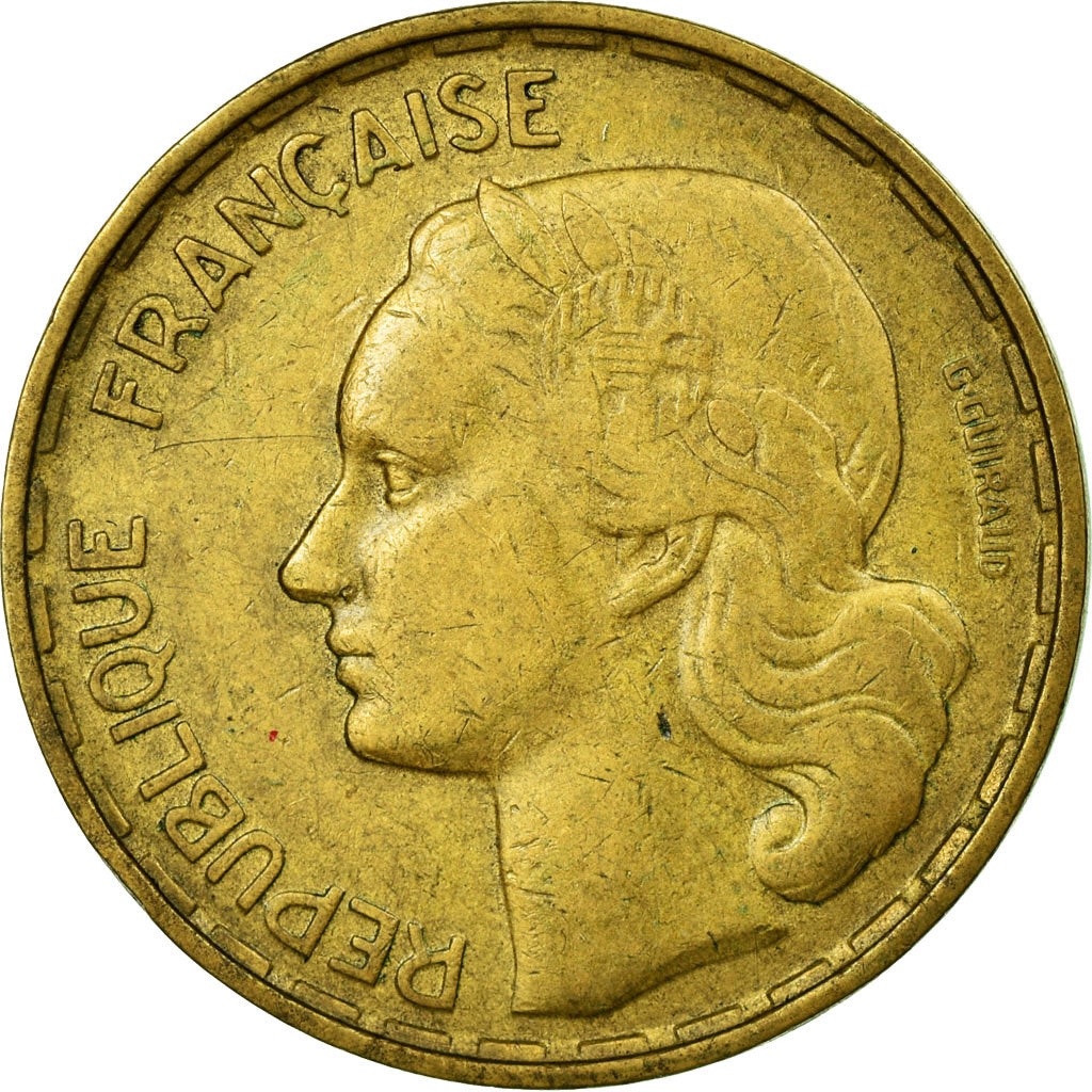 Moneta, Francja, Guiraud, 50 Francs, 1951, Paris, EF(40-45), Aluminium-Brąz