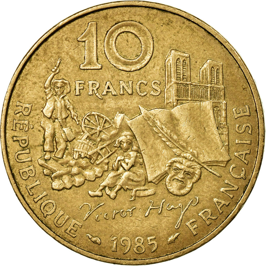 Coin, France, Victor Hugo, 10 Francs, 1985, Paris, VF(30-35), Nickel-Bronze