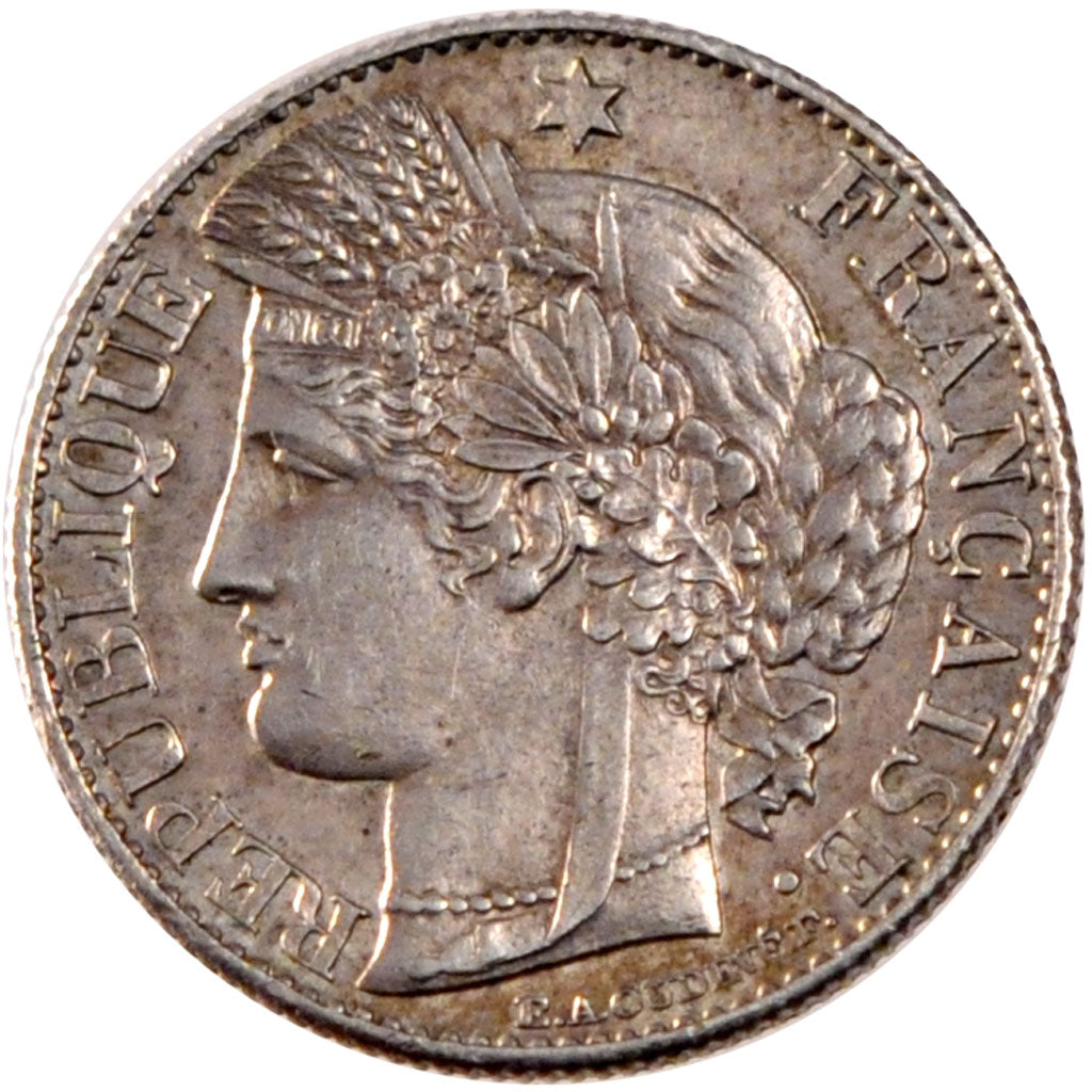 FRANCE, Cérès, 50 Centimes, 1894, Paris, KM #834.1, MS(60-62), Silver, 18, G...