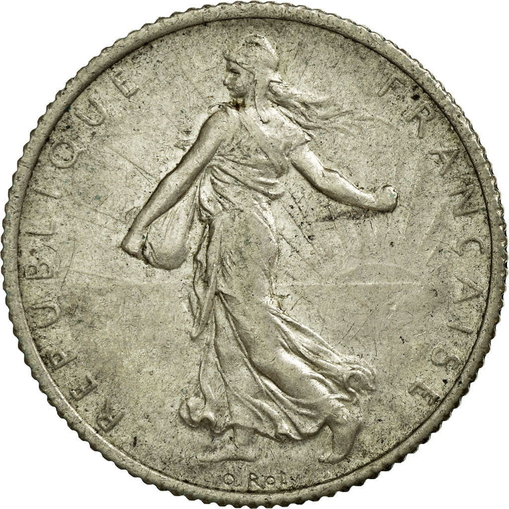Coin, France, Semeuse, Franc, 1918, Paris, EF(40-45), Silver, KM:844.1