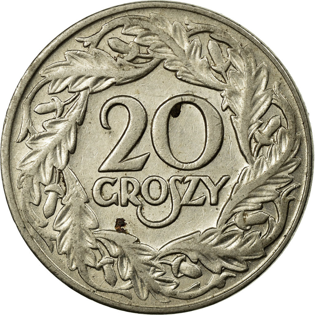 Monnaie, Pologne, 20 Groszy, 1923, Warsaw, TB+, Nickel, KM:12