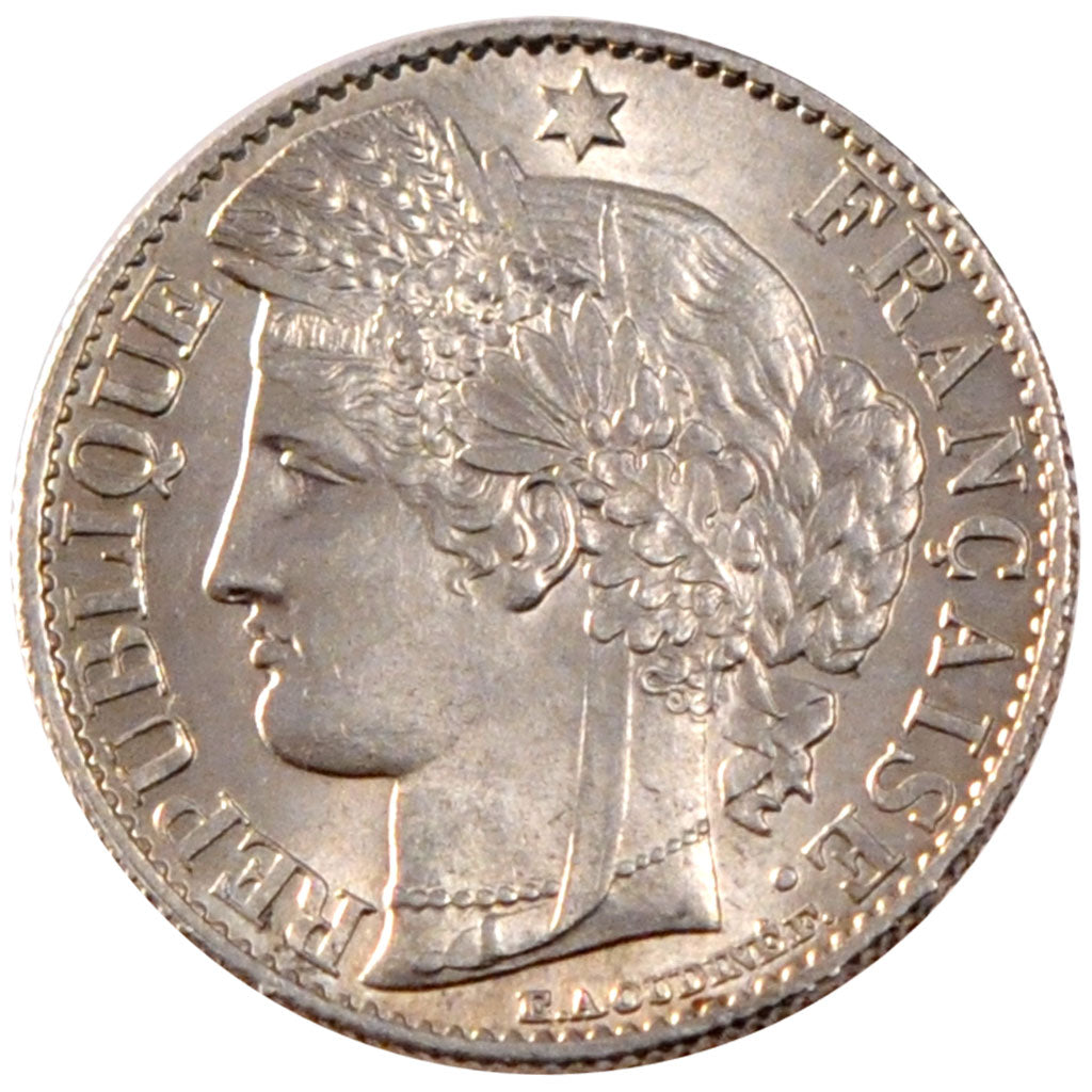 Coin, France, Cérès, 50 Centimes, 1895, Paris, MS(60-62), Silver, KM:834.1