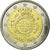 Spain, 2 Euro, 10 years euro, 2012, AU(55-58), Bi-Metallic, KM:1252